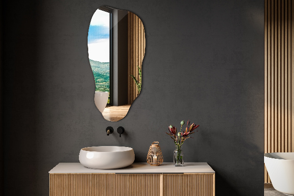 Irregular mirror decorative for the wall 16x32 in