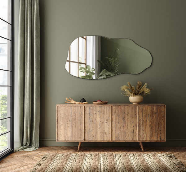 Irregular mirror decorative for the wall 16x32 in