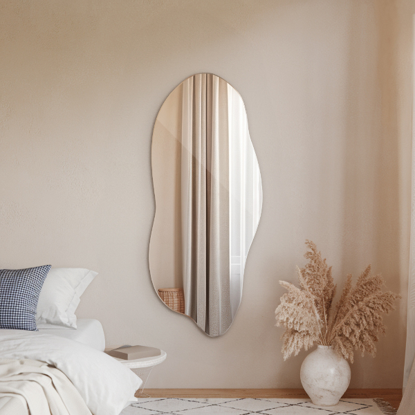 Irregular shape mirror without frame 40x90 cm