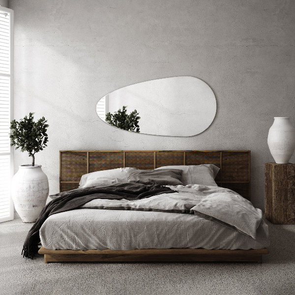 Teardrop shaped mirror without frame 35x70 cm