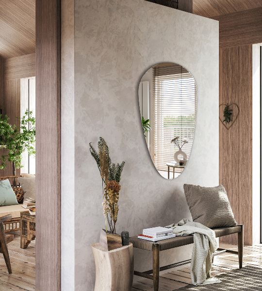 Tear drop frameless mirror 50x100 cm