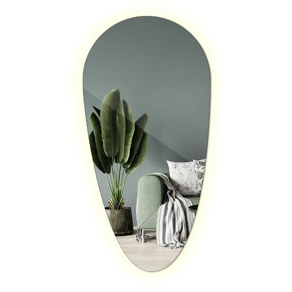 Led bathroom mirror drop shape 45x90 cm