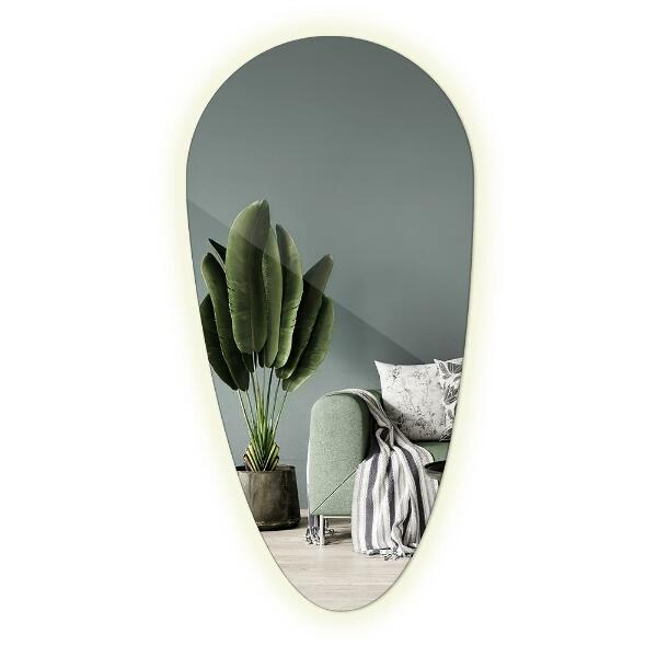 Led bathroom mirror drop shape 45x90 cm