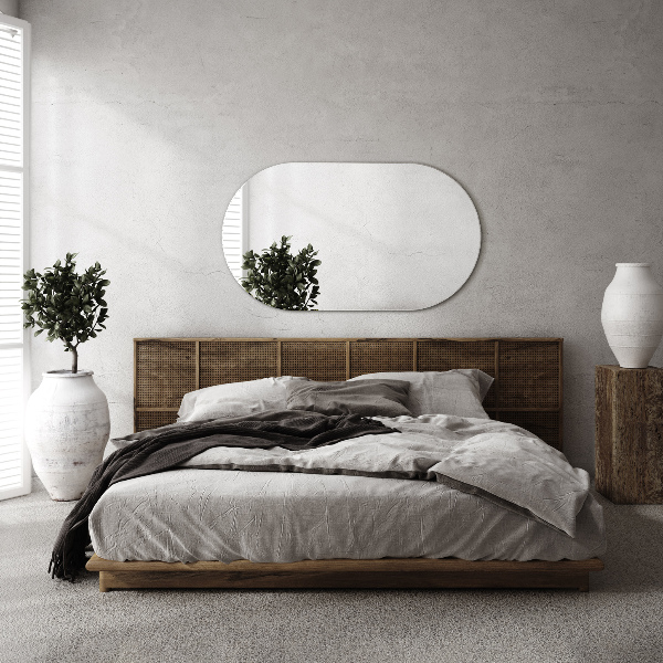 Oval wall mirror without frame 46x80 cm