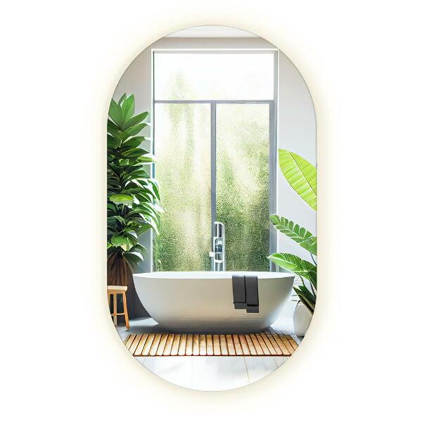 Oval led mirror 40x70 cm