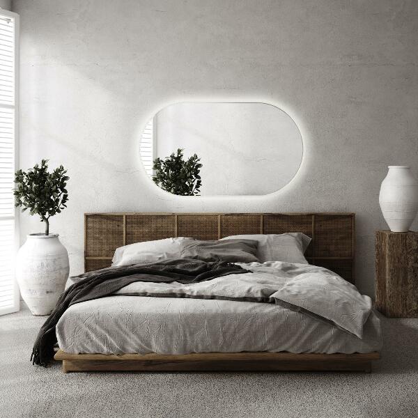 Oval led mirror 40x70 cm