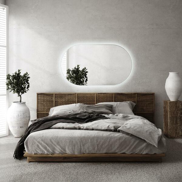 Led light mirror oval 58x100 cm