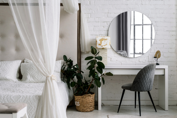 Large round mirror without frame 100 cm