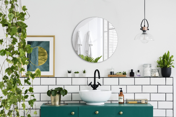 Round minimalist mirror without frame 40 cm