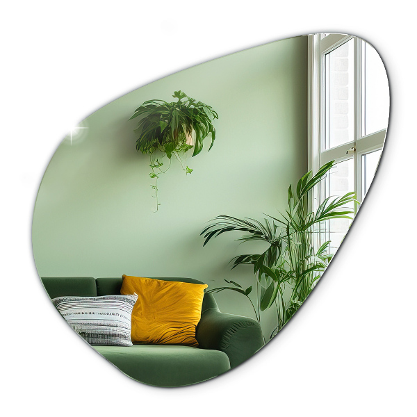 Organic shape mirror beautiful hanging addition 58x58 cm