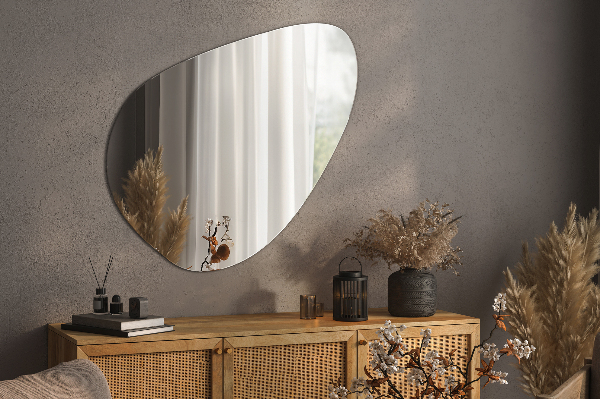 Irregular mirror organic shape modern design 77x77 cm