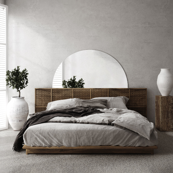 Wall mounted half mirror without frame 45x90 cm