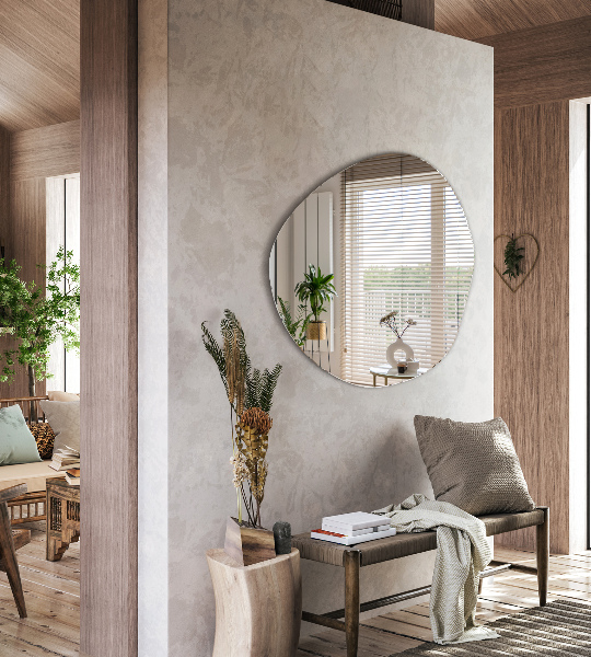 Organic frameless mirror 67,6x67 cm