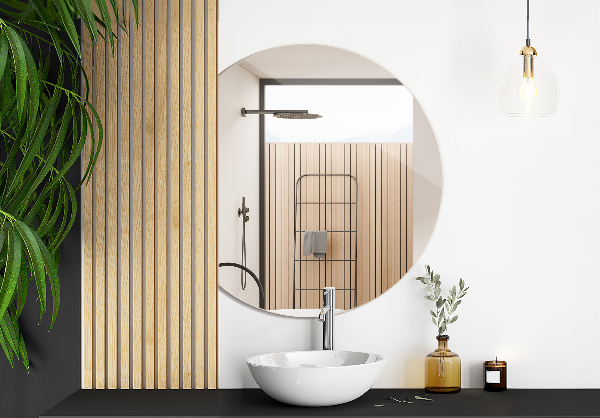 Semicircle mirror 74x90 cm