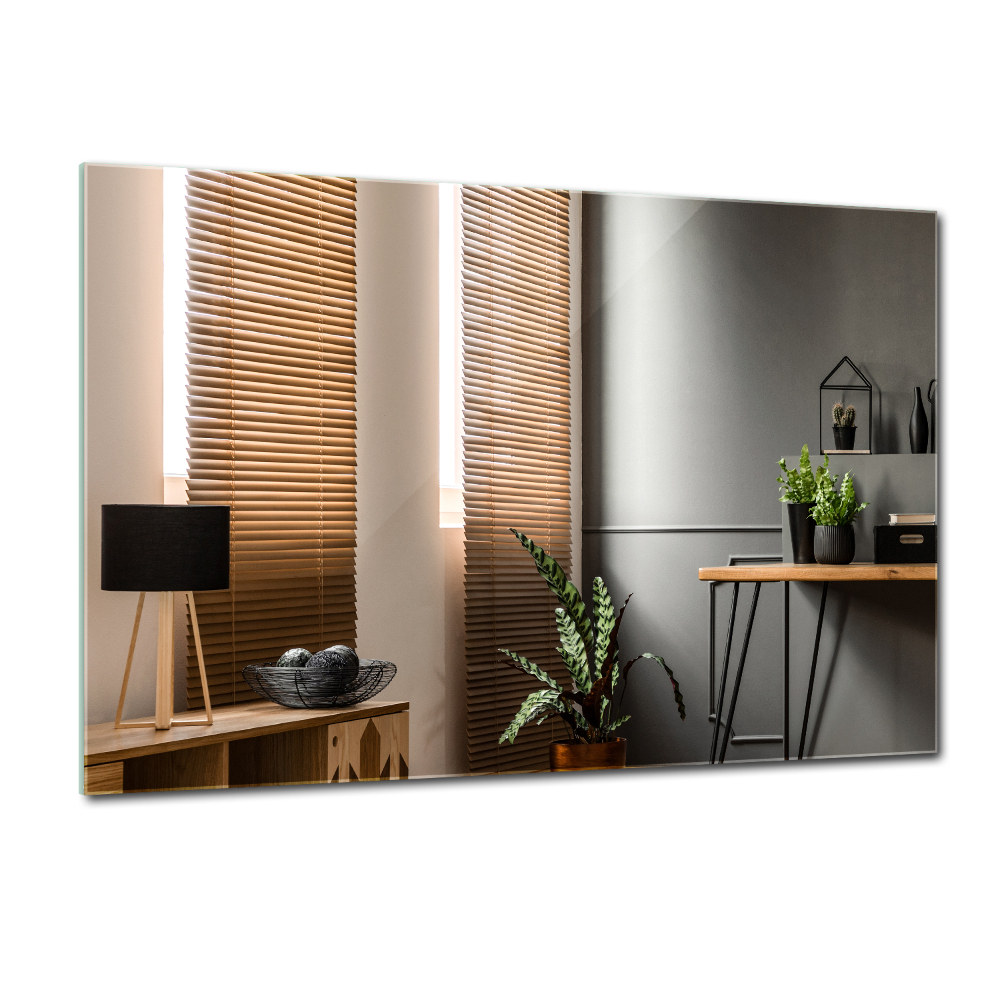 Rectangular wall mirror without frame 60x40 cm