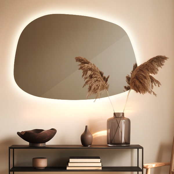 Irregular led mirror 49x34 cm