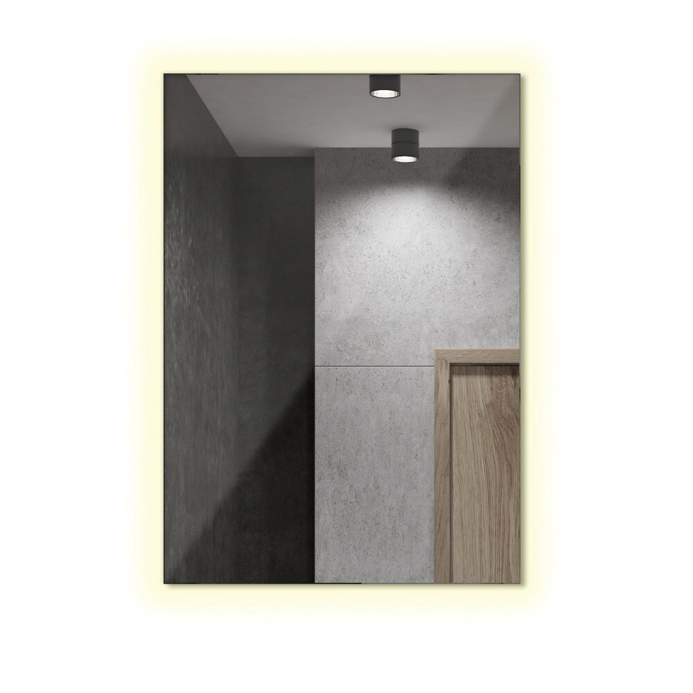 Rectangle led bathroom wall mirror 60x40 cm