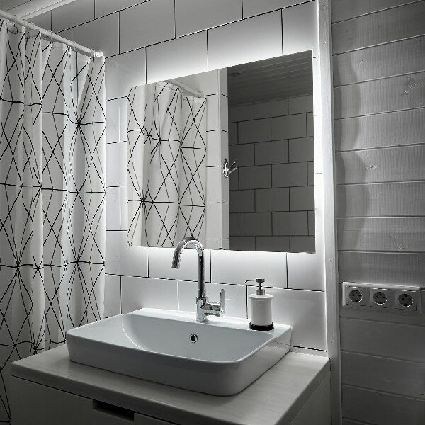 Rectangle led bathroom wall mirror 60x40 cm
