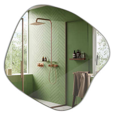 Splat shaped asymmetrical mirror original 30x30 in