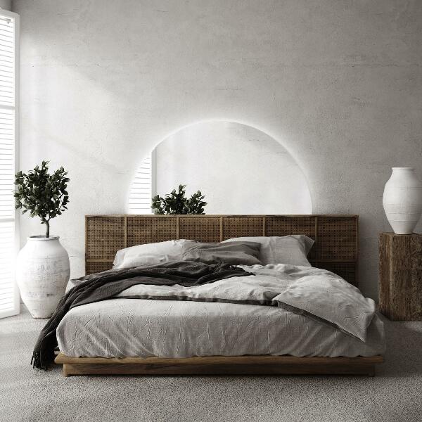 Half moon illuminated mirror 45x90 cm