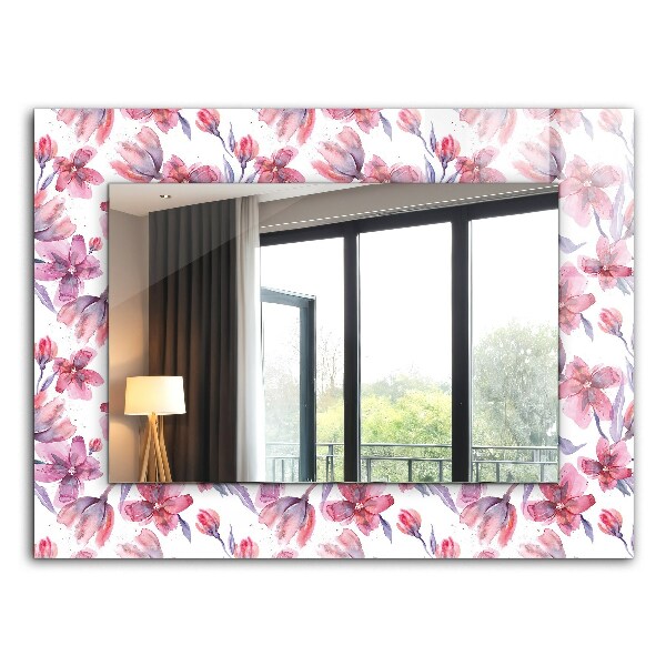 Decorative mirror Watercolour flowers