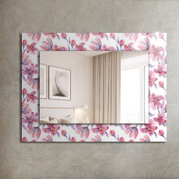 Decorative mirror Watercolour flowers