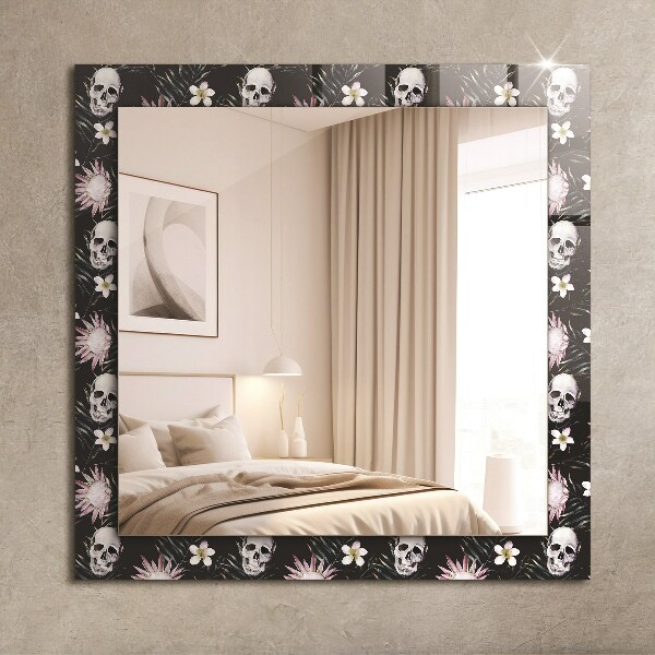 Decorative mirror Skulls and flowers