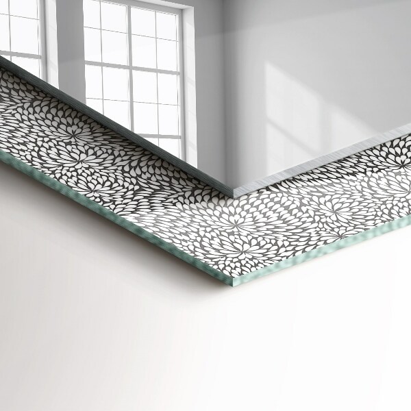 Mirror frame with print 3D motifs