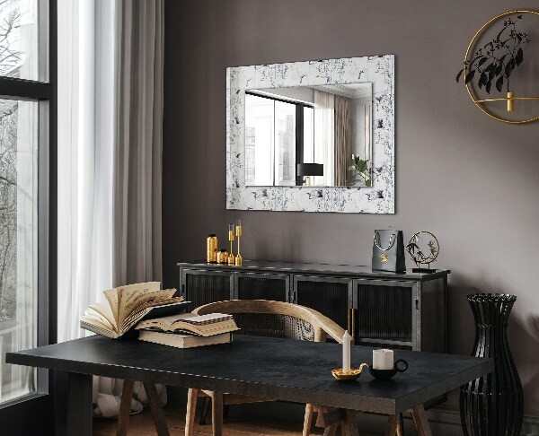 Decorative mirror Cranes and bamboo