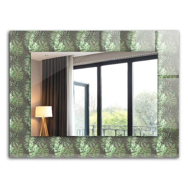 Wall mirror decor Tropical leaves