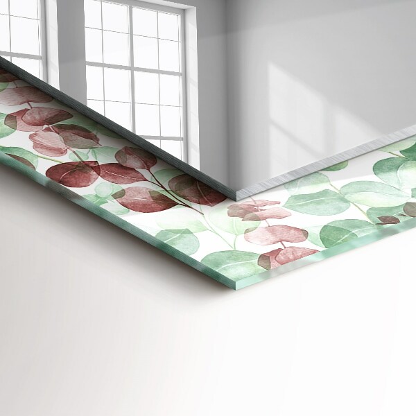 Printed mirror Watercolour leaves