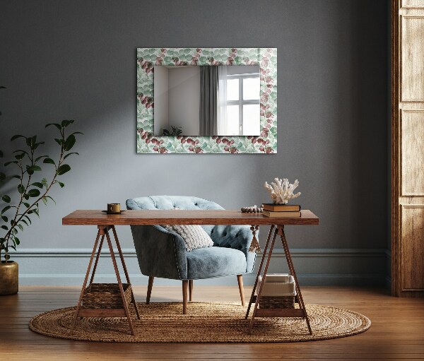 Printed mirror Watercolour leaves