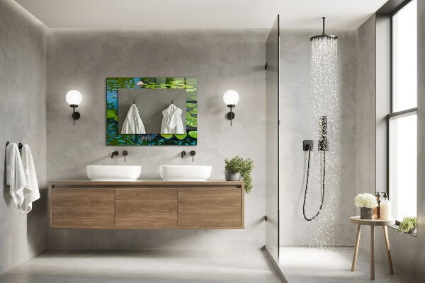 Decorative mirror Water lily powder