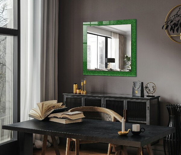 Mirror frame with print Green grass
