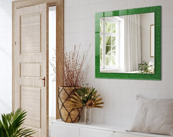 Mirror frame with print Green grass