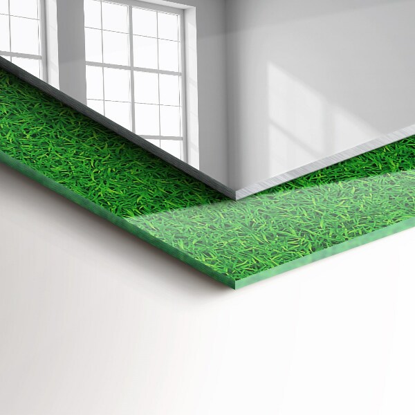 Mirror frame with print Green grass