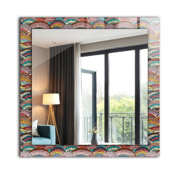 Wall mirror design Coloured arches Waves