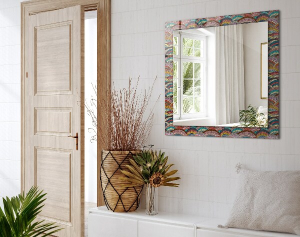 Wall mirror design Coloured arches Waves