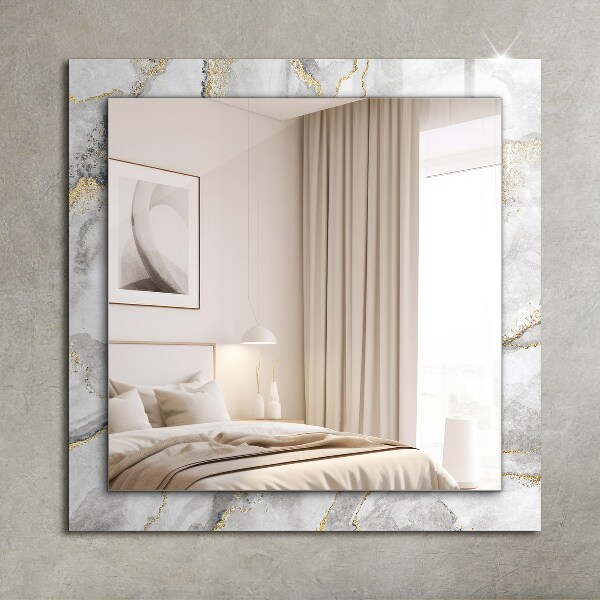 Decorative mirror Veined marble