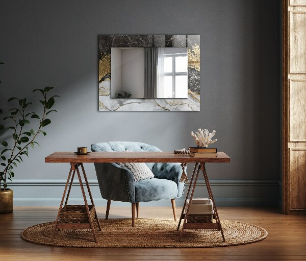 Wall mirror decor Abstract marble with veins