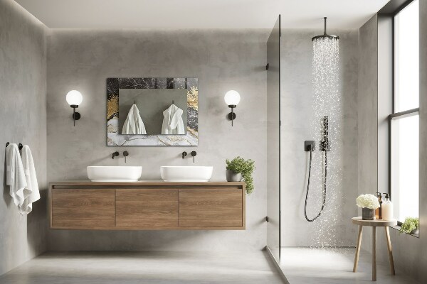 Wall mirror decor Abstract marble with veins