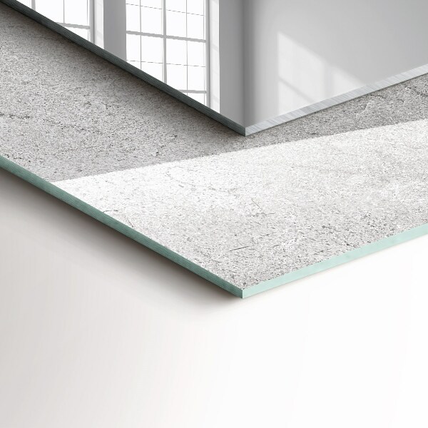 Mirror frame with print Cracked concrete surface