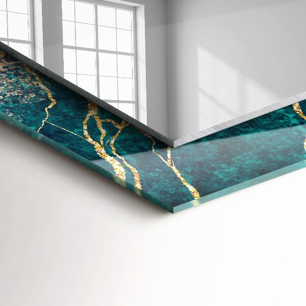 Printed mirror Green marble