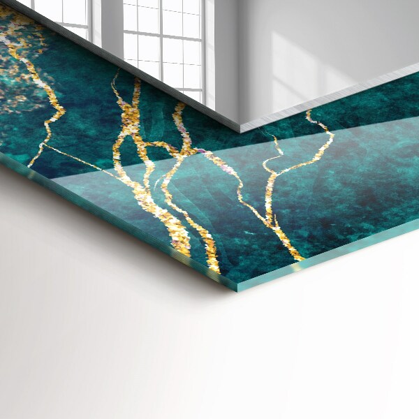 Printed mirror Green marble