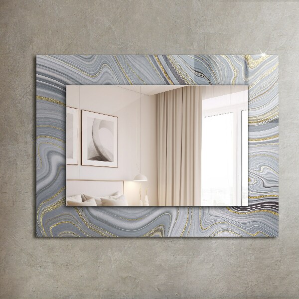 Wall mirror design Abstract marble motifs