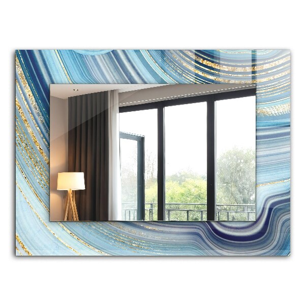 Decorative mirror Blue abstract waves