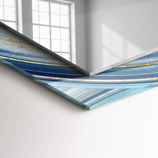Decorative mirror Blue abstract waves