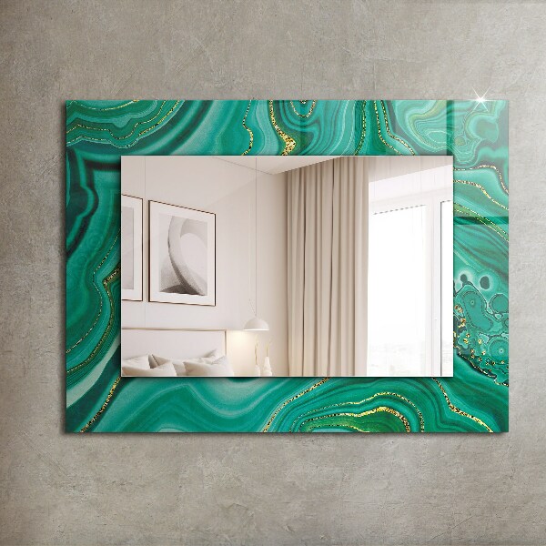 Wall mirror design Green abstract texture