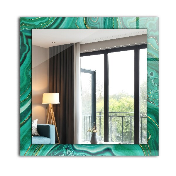 Wall mirror design Green abstract texture