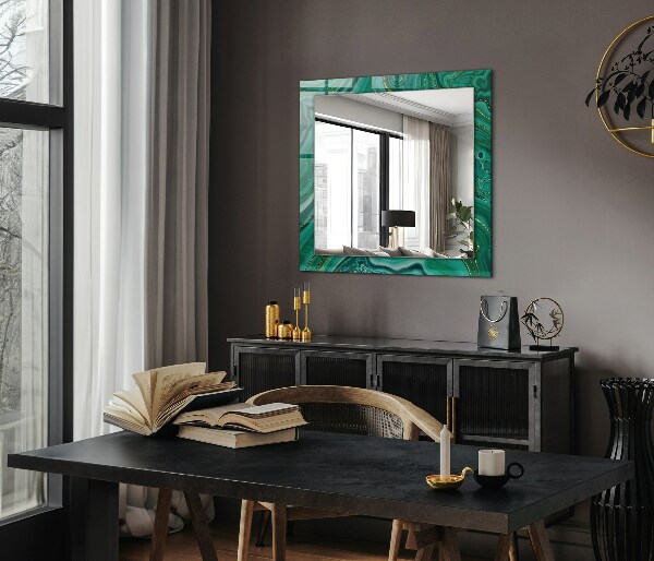 Wall mirror design Green abstract texture